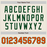 Custom Cream Orange-Green Authentic Baseball Jersey