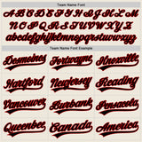 Custom Cream Black-Red Authentic Baseball Jersey