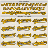 Custom Cream Gold-Black Authentic Baseball Jersey
