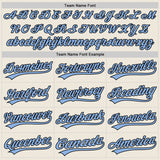 Custom Cream Light Blue-Black Authentic Baseball Jersey