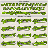 Custom Cream Neon Green-Black Authentic Baseball Jersey