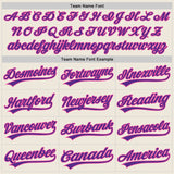 Custom Cream Purple-Pink Authentic Baseball Jersey