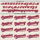 Custom Cream Purple-Orange Authentic Baseball Jersey