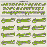 Custom Cream Neon Green-Purple Authentic Baseball Jersey