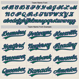 Custom Cream Kelly Green-Purple Authentic Baseball Jersey
