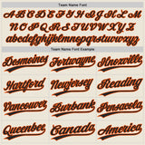 Custom Cream Black-Orange Authentic Baseball Jersey