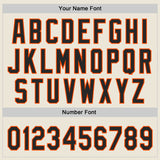 Custom Cream Black-Orange Authentic Baseball Jersey