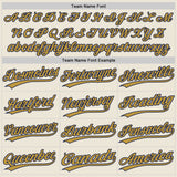 Custom Cream Old Gold-Navy Authentic Baseball Jersey