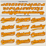Custom Cream Gold Orange-Brown Authentic Baseball Jersey