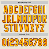 Custom Cream Gold Orange-Brown Authentic Baseball Jersey