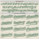 Custom Cream-Green Authentic Baseball Jersey