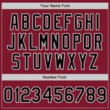 Custom Crimson Black-White Authentic Baseball Jersey