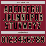 Custom Crimson Black-Cream Authentic Baseball Jersey