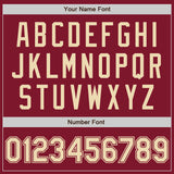 Custom Crimson Cream Authentic Baseball Jersey