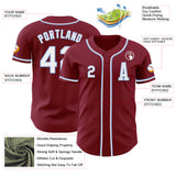 Custom Crimson White-Light Blue Authentic Baseball Jersey