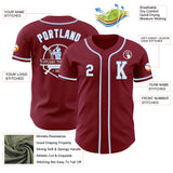 Custom Crimson White-Light Blue Authentic Baseball Jersey