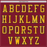 Custom Crimson Navy-Gold Authentic Baseball Jersey