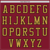 Custom Crimson Black-Old Gold Authentic Baseball Jersey