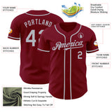 Custom Crimson Gray Authentic Baseball Jersey