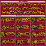 Custom Crimson Yellow Authentic Baseball Jersey