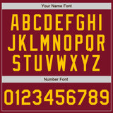 Custom Crimson Yellow Authentic Baseball Jersey