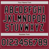 Custom Stitched Crimson Black-White Baseball Pullover Sweatshirt Hoodie