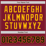 Custom Stitched Crimson Black-Gold Baseball Pullover Sweatshirt Hoodie