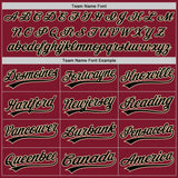 Custom Stitched Crimson Black-Cream Baseball Pullover Sweatshirt Hoodie