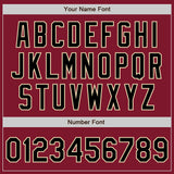 Custom Stitched Crimson Black-Cream Baseball Pullover Sweatshirt Hoodie