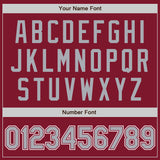 Custom Stitched Crimson Gray-White Baseball Pullover Sweatshirt Hoodie