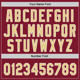 Custom Crimson Vegas Gold-White Authentic Baseball Jersey