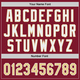 Custom Crimson Vegas Gold-White Authentic Baseball Jersey