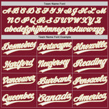 Custom Crimson White-Vegas Gold Authentic Baseball Jersey