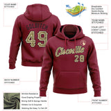 Custom Stitched Crimson Camo Cream-Black Pullover Sweatshirt Hoodie