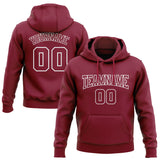 Custom Stitched Crimson-White Pullover Sweatshirt Hoodie