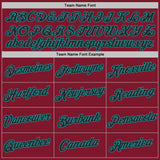 Custom Stitched Crimson Teal-Black Pullover Sweatshirt Hoodie