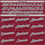 Custom Stitched Crimson Steel Gray-White Pullover Sweatshirt Hoodie