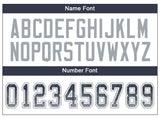 Custom Navy Light Gray-White Drift Fashion Football Jersey