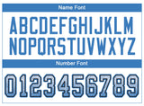 Custom White Powder Blue-Black Drift Fashion Football Jersey