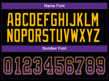 Custom Black Purple-Gold Drift Fashion Football Jersey
