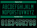 Custom Black Kelly Green-White Drift Fashion Football Jersey