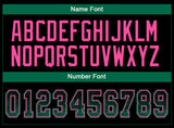 Custom Black Kelly Green-Pink Drift Fashion Football Jersey