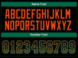 Custom Black Kelly Green-Orange Drift Fashion Football Jersey