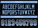 Custom Black Light Blue-White Drift Fashion Football Jersey