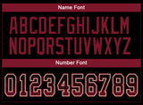 Custom Black Crimson-Cream Drift Fashion Football Jersey