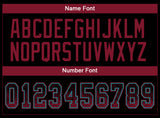 Custom Black Crimson-Teal Drift Fashion Football Jersey