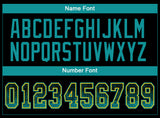 Custom Black Teal-Yellow Drift Fashion Football Jersey
