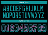 Custom Black Teal-Pink Drift Fashion Football Jersey