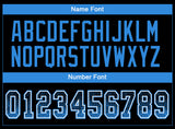 Custom Black Powder Blue-White Drift Fashion Football Jersey