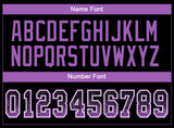 Custom Black Medium Purple-White Drift Fashion Football Jersey